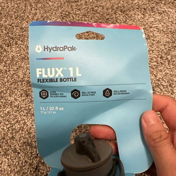 HydraPak Flux - Collapsible Backpacking Water Bottle 1L/32oz - Picture 4 of 4